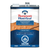 Thompson's WaterSeal THCP91601-16 Wood Sealer, Transparent, Liquid, Natural Cedar, 1 gal, Can